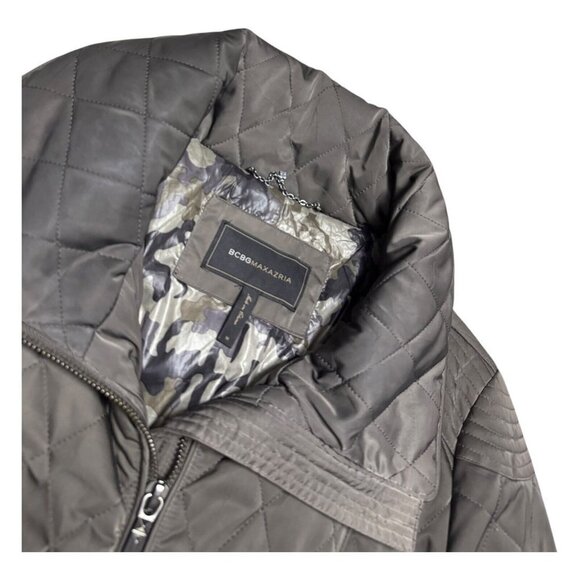 BCBG Maxazria Luxury Designer Winter Puffer Parka Coat Womens Medium - Picture 6 of 6